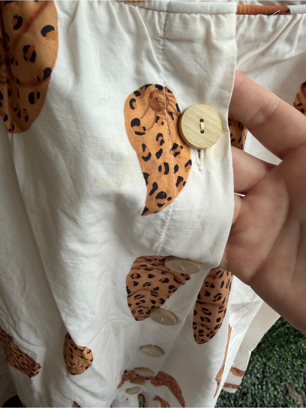 FARM Rio White Dress with animal print shells - Picture 3 of 5